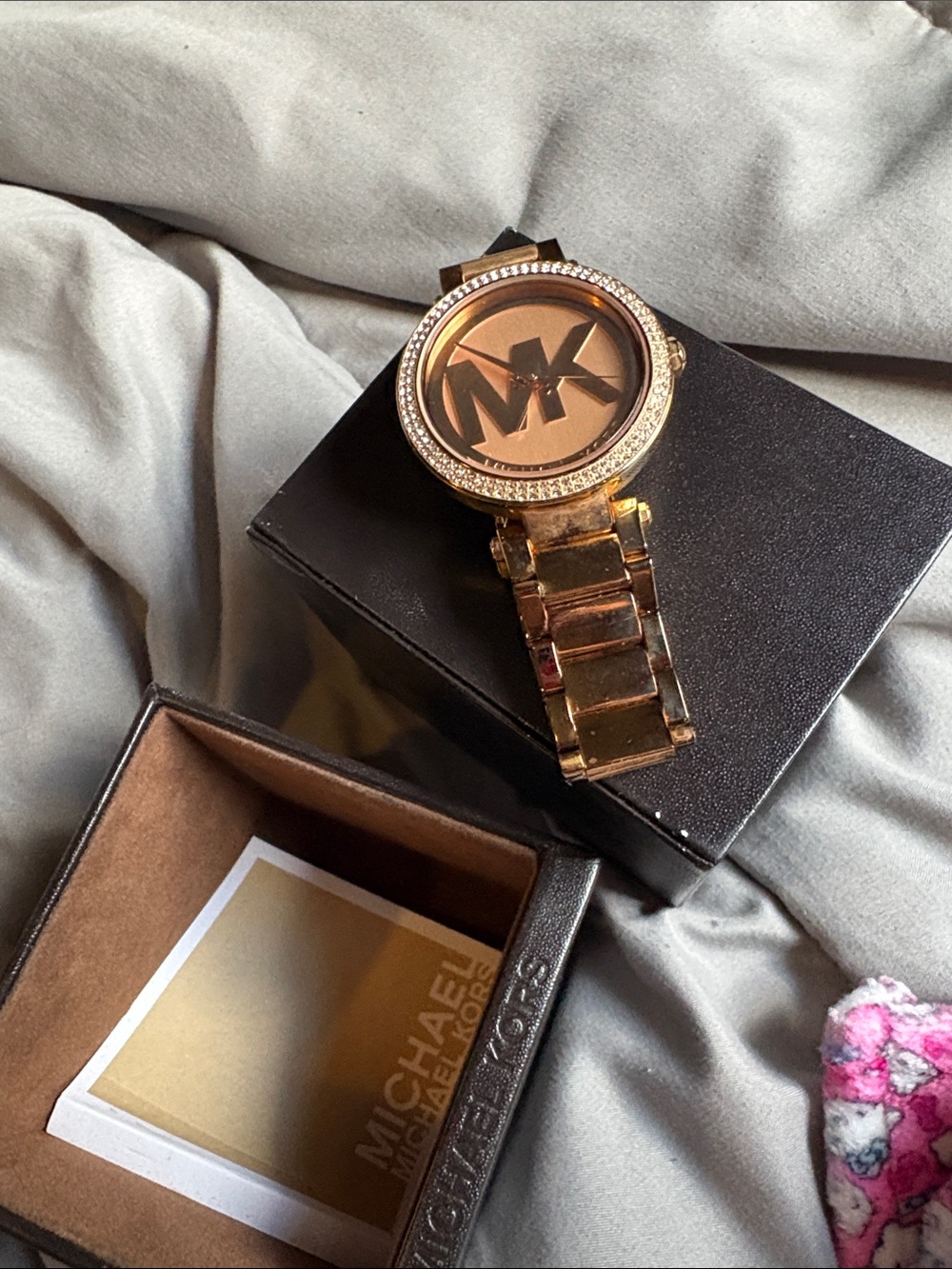 Michael Kors Gold-tone Bracelet Watch with Crystal Accent